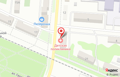 Детская поликлиника на улице Чапаева на карте