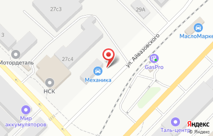 Магазин автозапчастей для грузовых автомобилей на улице Айвазовского на карте