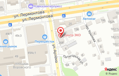 Школа танцев Алмаз на улице Лермонтова на карте