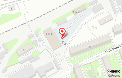 Автостоянка в Кургане на карте