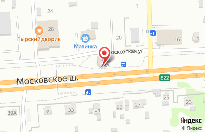 Продуктовый магазин Малинка на Московской улице на карте