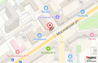 Медицинский многопрофильный центр Диксион-Орел на Московской улице на карте