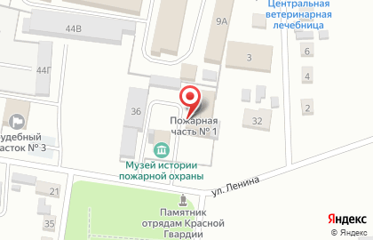 Пожарная часть №1 на проспекте Ленина на карте