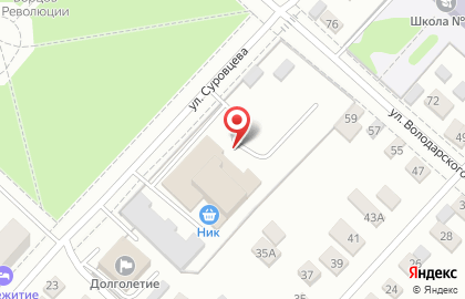 Служба доставки Хочу Суши на улице Суровцева на карте