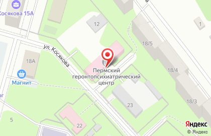 Пермский геронтопсихиатрический центр в Орджоникидзевском районе на карте