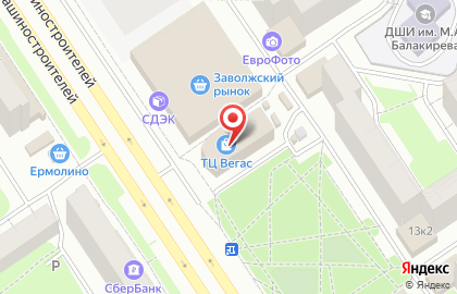 Магазин Капроновый мир на проспекте Машиностроителей на карте