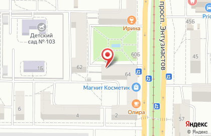 Сеть магазинов куриного мяса Михайловская курочка на проспекте Энтузиастов на карте
