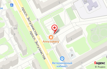 Славянка на проспекте Энтузиастов на карте