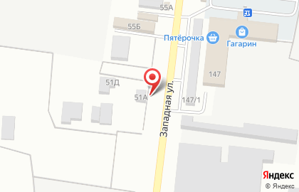 Автосервис на Западной, 51А на карте