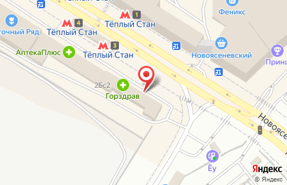 Ростелеком для дома на Новоясеневском проспекте на карте