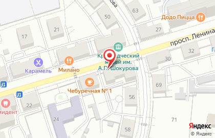 Кафе Нива на проспекте Ленина на карте