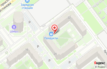 Продуктовый магазин на проспекте Ливанова на карте