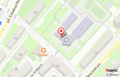 Лицей в Тюмени на карте