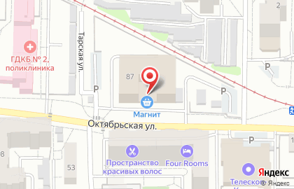 Магазин детских и канцелярских товаров на Октябрьской улице на карте