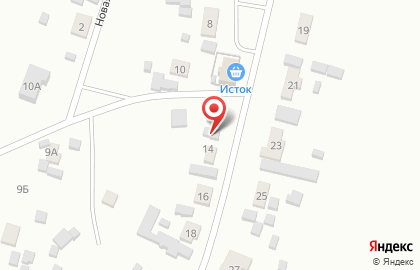 Исток на Центральной улице на карте