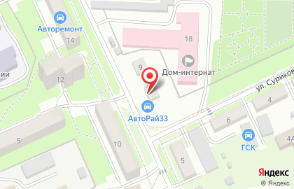 Шиномонтажная мастерская на Ковровской улице на карте