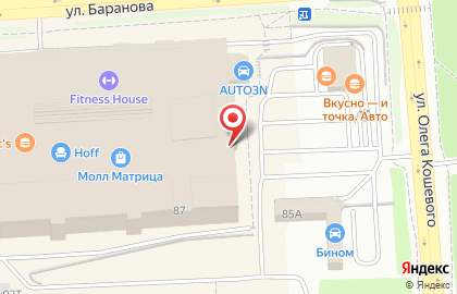 Оператор связи Мегафон на улице Баранова на карте