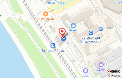 Пункт продаж ж/д билетов Экспресс Приморья в Советском районе на карте