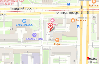 Шиномонтажная мастерская на Технологическом институте I на карте