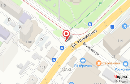 Октябрьский район Киоск по продаже фруктов и овощей в Октябрьском районе на карте
