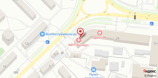Диагностический центр МРТ эксперт на улице Колпакова на карте