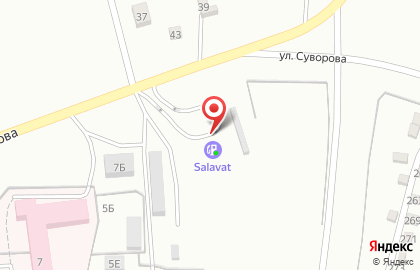 Автозаправочная станция Salavat на улице Суворова на карте