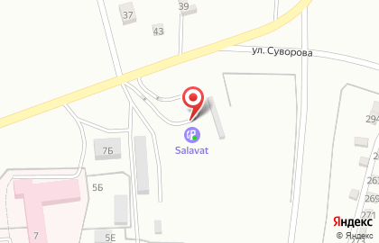 Автозаправочная станция Salavat на улице Суворова на карте