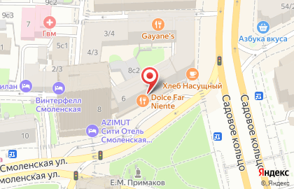 Римская пиццерия Scrocchiarella на Смоленской площади на карте
