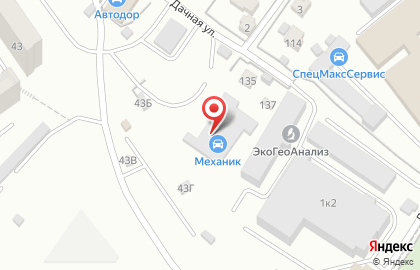 Автосервис Механик в Железнодорожном районе на карте