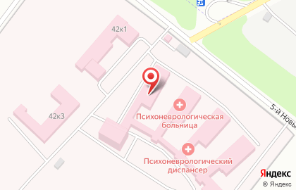 Психоневрологическая больница на Новой улице на карте