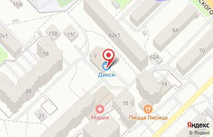 Супермаркет ДИКСИ на улице Стройкова на карте