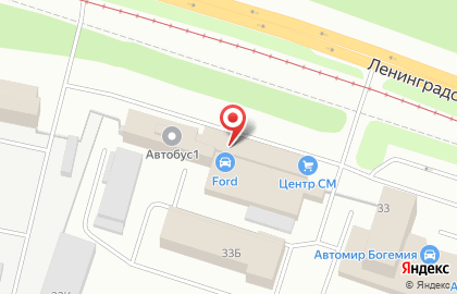 Официальный дилер Ford Автомир на Ленинградском проспекте на карте