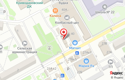 Киоск по продаже фруктов и овощей в Новосибирске на карте