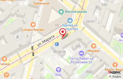 Магазин овощей и фруктов на Лиговском проспекте на карте