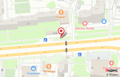 Киоск по продаже кондитерских изделий на проспекте Строителей на карте
