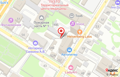 Вариант на Тургеневской улице на карте