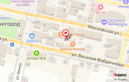 Кафе-пекарня Хлеб и сыр в Звенигороде на карте