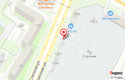 Автостоянка Спутник на Камбарской улице на карте