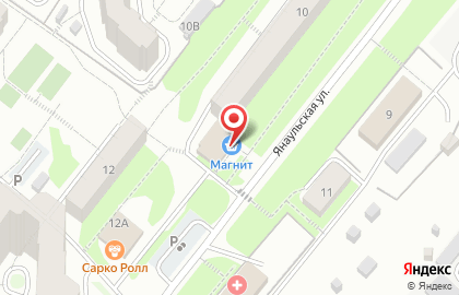 Супермаркет Магнит у дома в Орджоникидзевском районе на карте