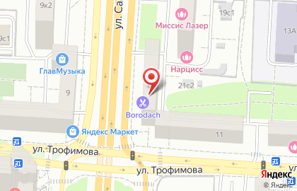 Барбершоп Borodach на метро Автозаводская (Московское центральное кольцо) на карте