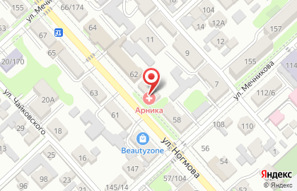 Медицинский центр Арника на улице Ногмова на карте