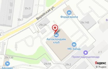Компания КиберТелеком на Верейской улице на карте