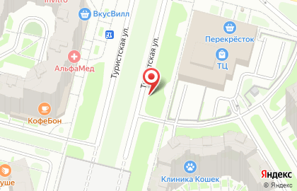 Белорусский гостинец на Туристской улице на карте