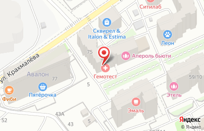 Салон красоты Авокадо в Советском районе на карте