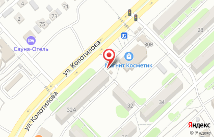 Киоск по продаже хлебобулочных изделий на улице Колотилова на карте