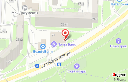Пансионат Почта России на Салтыковской улице на карте