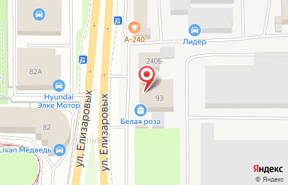 Магазин Автомеханика на улице Елизаровых на карте