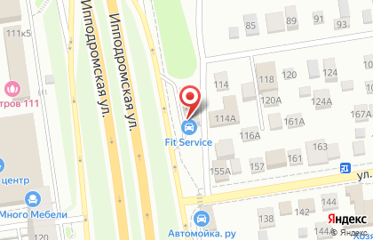 Автосервис FIT SERVICE на Ипподромской улице в Новосибирске на карте