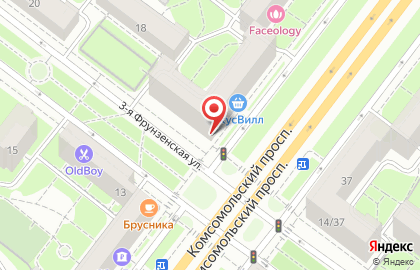 Избёнка на 3-й Фрунзенской улице на карте