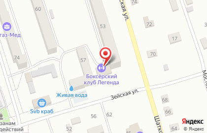 Боксерский клуб Легенда на Зейской улице на карте